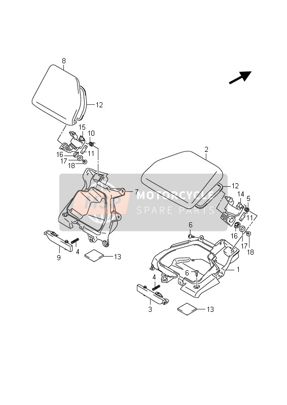 Suzuki AN400(A)(ZA) BURGMAN 2009 Front Panel Box for a 2009 Suzuki AN400(A)(ZA) BURGMAN